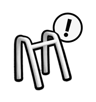 Walking aid out of reach