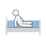 Sleeping, sitting in bed