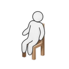 Sitting in chair