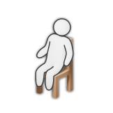 Sleeping, sitting in chair