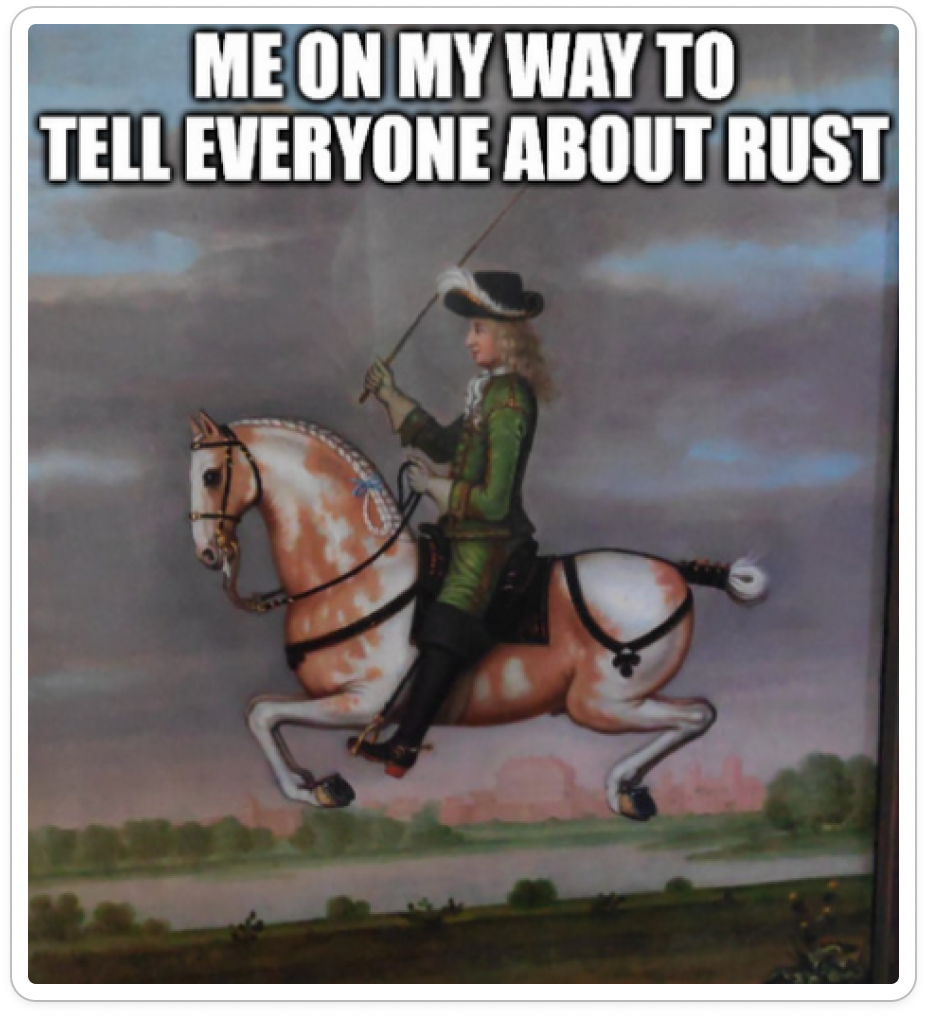 Engineer excited to go work on Rust